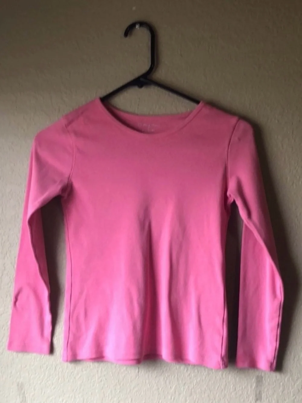 Old Navy Shirt Girls Pink Long Sleeve Crew Neck Tee Shirt Casual Top Girls Large